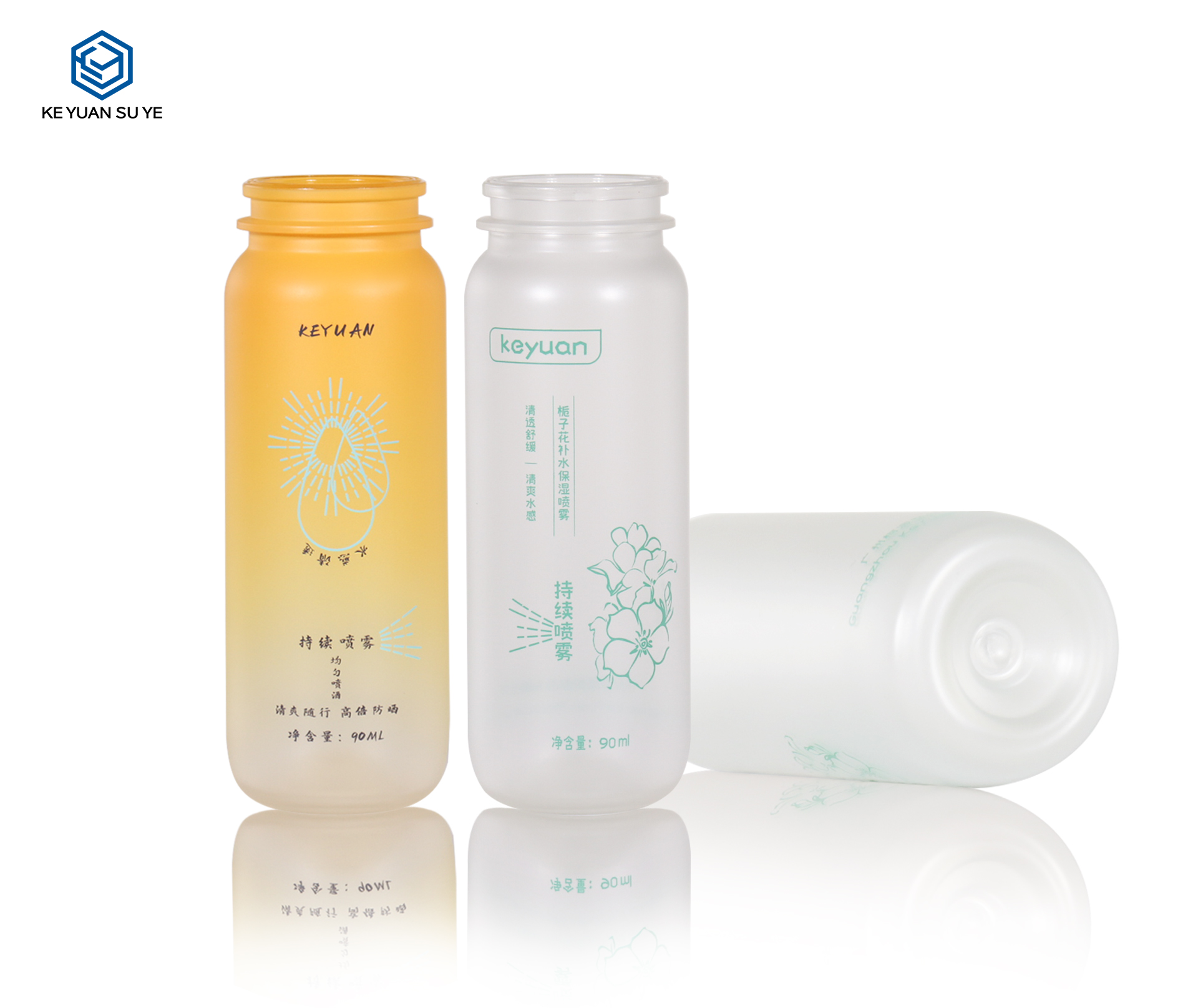 KY296 Custom PET Hydrating Mist Spray Bottle 90ml For Facial Moisturizing Skincare