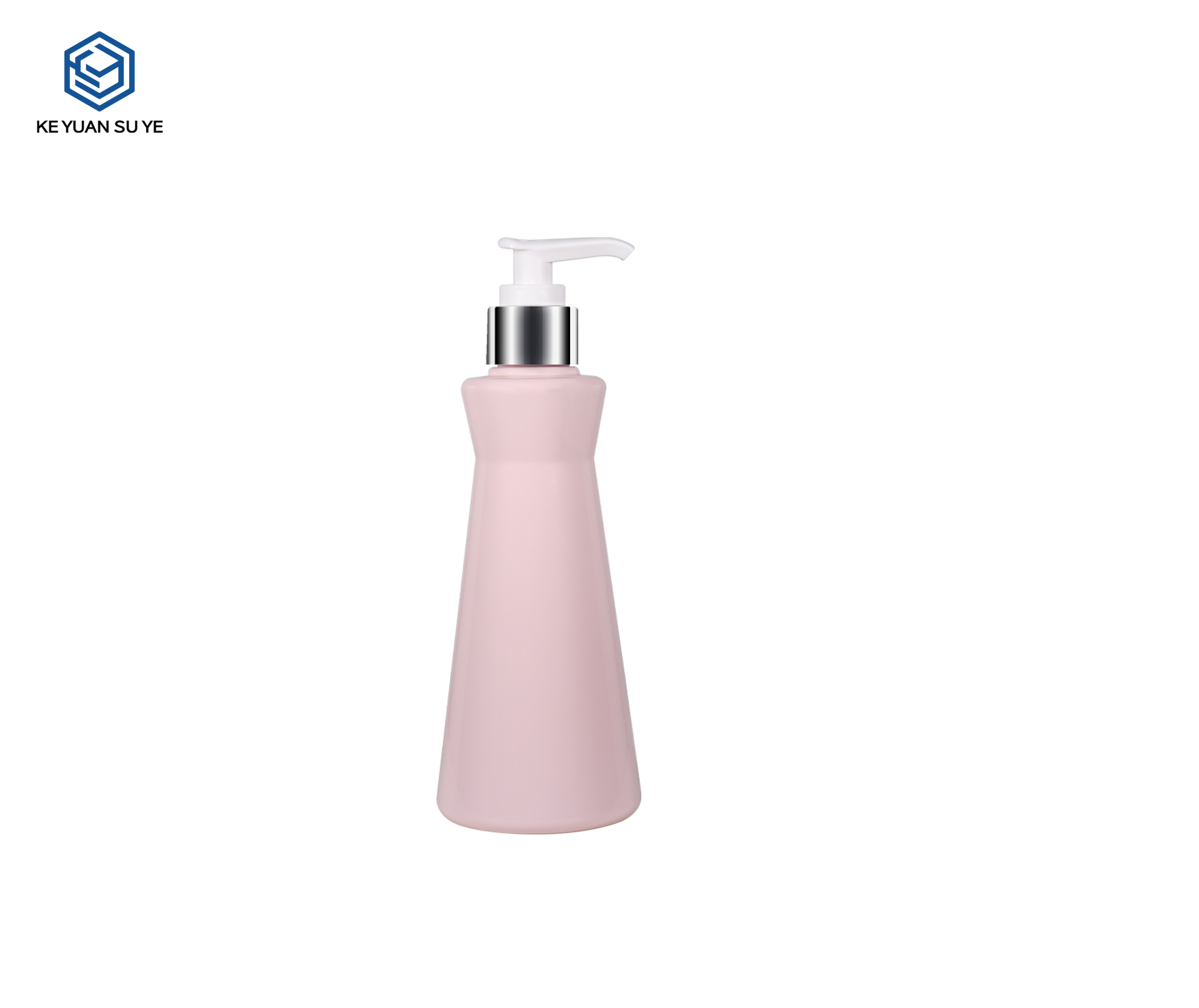 KY303 Custom Special Curved PET Pump Bottle For Shampoo Body Wash Personal Care