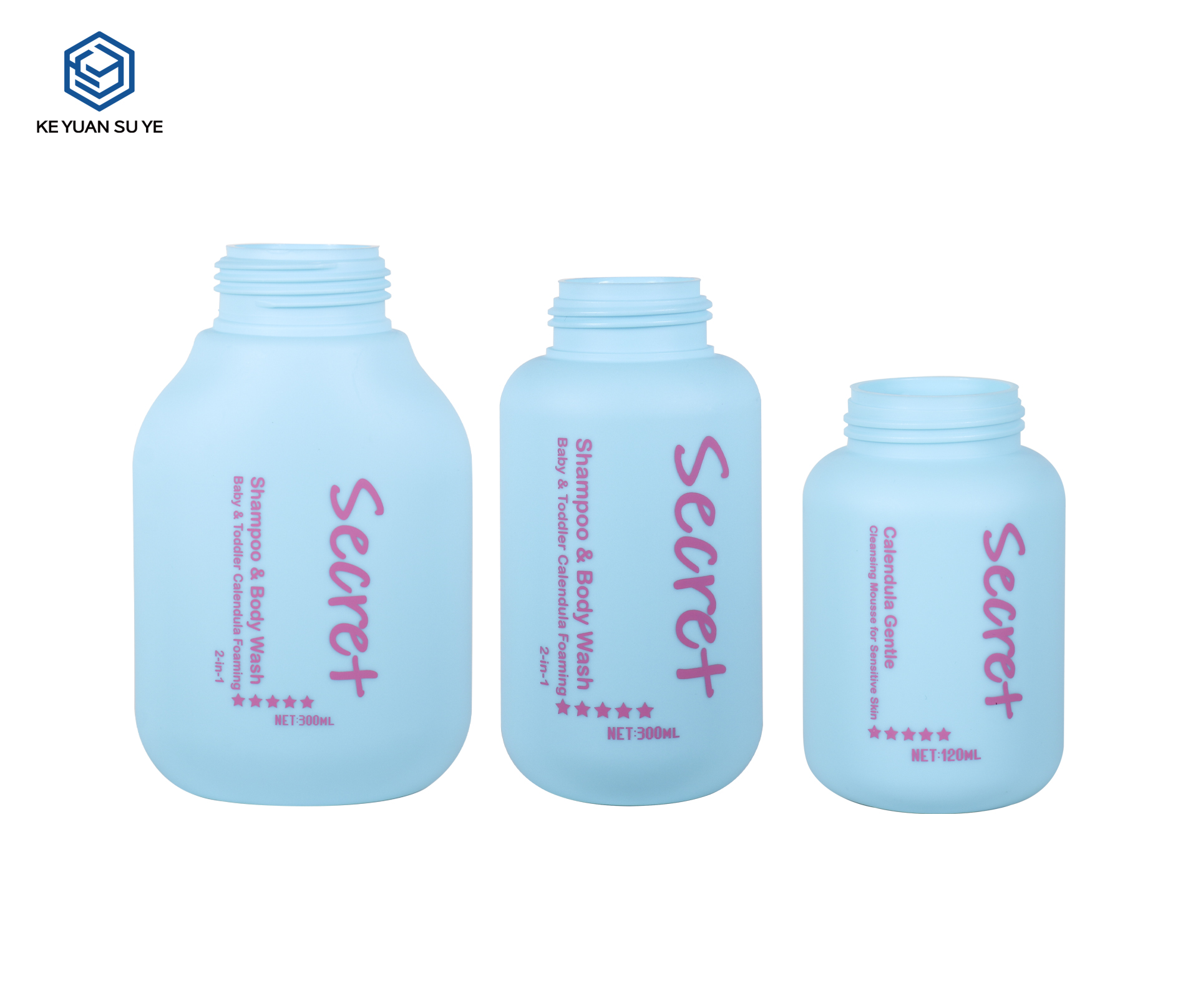 KY304 Custom PE Foaming Pump Bottle Set For Baby Shampoo Body Wash Cleansing Mousse