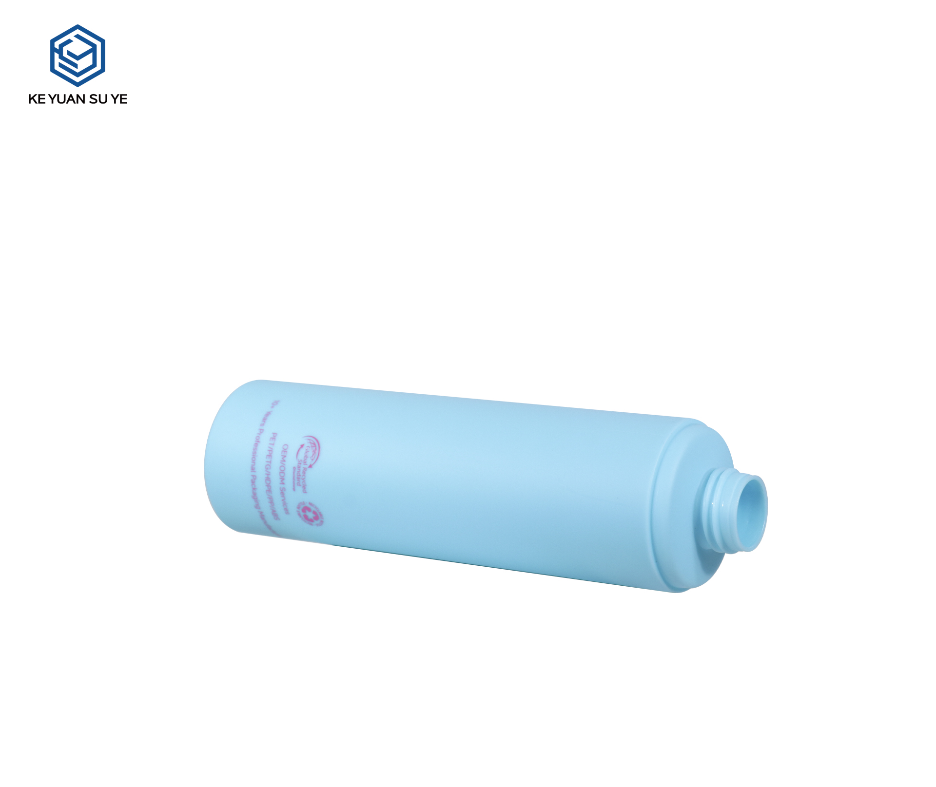 KY304 Custom Matte PE Cylindrical Bottle Set For Shampoo Conditioner 250ml 300ml