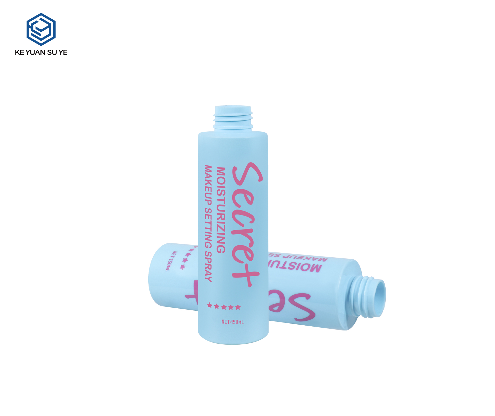 KY304 Custom Matte PET Fine Mist Spray Bottle Set 80ml 100ml 120ml 150ml For Makeup Setting Spray