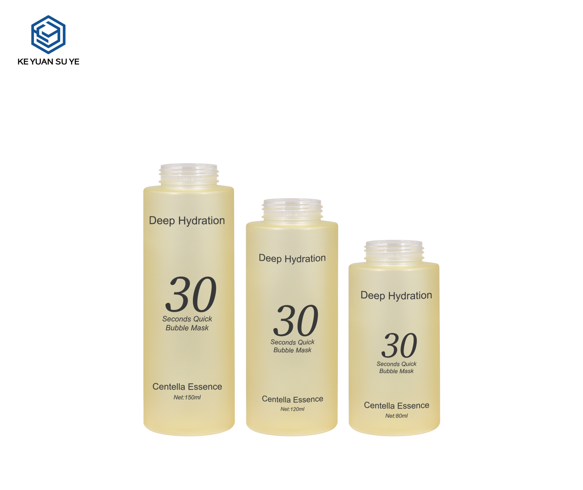 KY305#746 Custom Frosted Matte PET Foam Pump Bottle Set 80ml 120ml 150ml For Bubble Cleansing Mask
