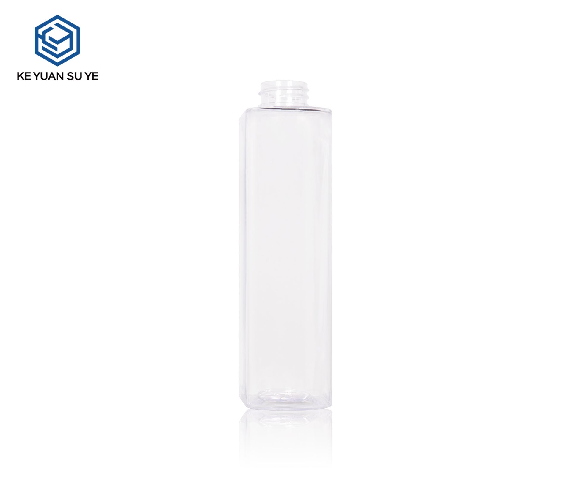 KY308 Clear Square PET Press Pump Bottle Set For Shampoo Body Wash