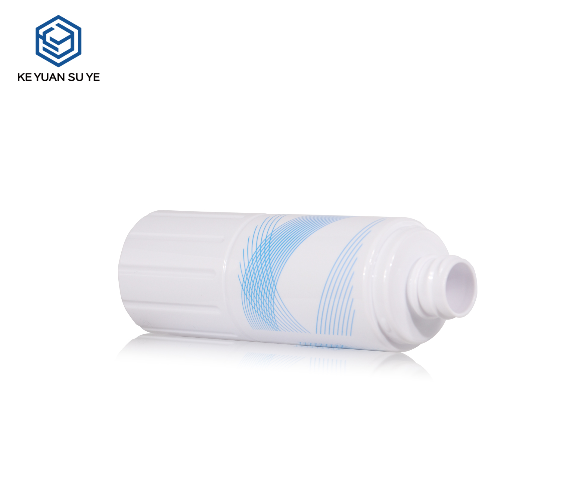 KY307#724,725,726 Matte White Vertical Cap PET Lotion Bottle Set For Anti-Aging Facial Essence